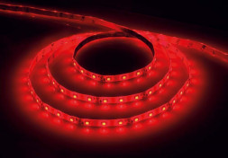 Cветодиодная LED лента Feron LS604, 60SMD(3528)/м 4.8Вт/м  1м IP65 12V красный арт.27750