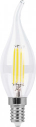 Лампа светодиодная Feron LB-67 Свеча на ветру E14 7W 4000K арт.25781