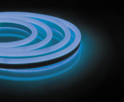 Cветодиодная LED лента Feron LS720 неоновая, 120SMD(2835)/м 9.6Вт/м  50м IP67 220V синий арт.29563