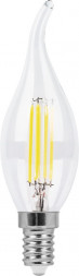 Лампа светодиодная диммируемая Feron LB-69 Свеча на ветру  E14 5W 4000K арт.25654