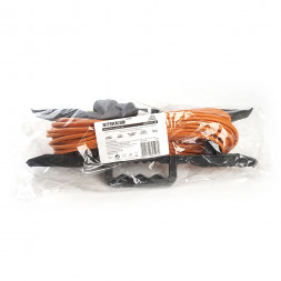 Удлинитель-шнур на рамке 1-местный б/з Stekker, HM02-02-10, 10м, 2*0,75, серия Home, оранжевый арт.39490