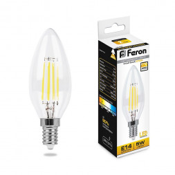Лампа светодиодная диммируемая Feron LB-68 Свеча E14 5W 2700K арт.25651