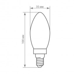Лампа светодиодная диммируемая Feron LB-68 Свеча E14 5W 2700K арт.25651
