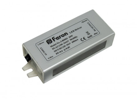 Трансформатор электронный для светодиодного чипа 20W DC(20-36V) (драйвер), LB0003 арт.21051