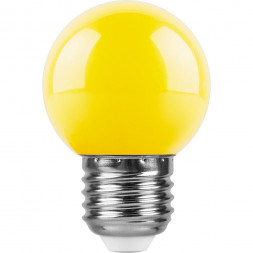 Лампа светодиодная Feron LB-37 Шарик E27 1W желтый арт.25879