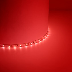 Cветодиодная LED лента Feron LS604, 60SMD(2835)/м 4.8Вт/м  5м IP65 12V красный арт.27676