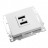 Розетка USB 2-местная (механизм), STEKKER GLS10-7115-01, 250B, 2,4А, серия Катрин, белый арт.39686