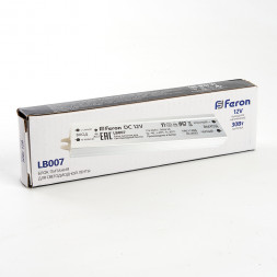 Трансформатор электронный для светодиодной ленты 30W 12V IP67 (драйвер), LB007 FERON арт.48053