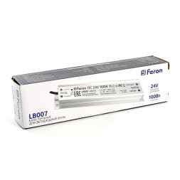 Трансформатор электронный для светодиодной ленты 100W 24V (драйвер), LB007 арт.48059