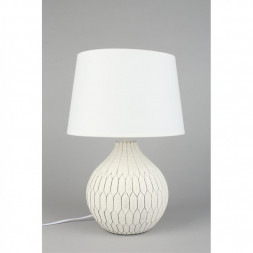 Настольная лампа Omnilux OML-16604-01 Ribolla 1хE27х60W белый+серый