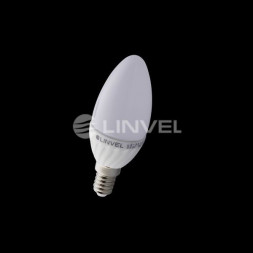 Лампа светодиодная LINVEL LS-33 7W 220V E14 6400K 600Lm свеча