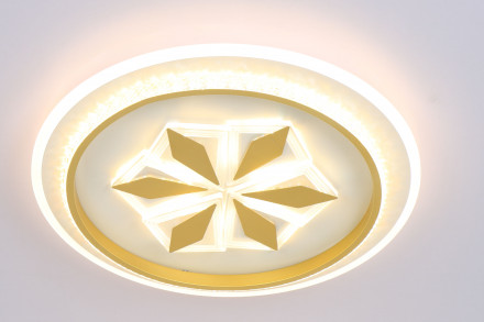 Светильник потолочный LINVEL MS 1106 Белый/золото 107W 3000-6000К 8346Lm диммируемый с ПДУ