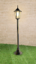 Уличный светильник на столбе IP44 черное золото Elektrostandard GL 1014F