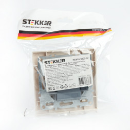 Выключатель 3-клавишный STEKKER  PSW10-9007-02, 250В, 10А, серия Эрна, слоновая кость арт.39923