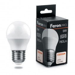 Лампа светодиодная Feron.PRO LB-1409 Шарик E27 9W 4000K