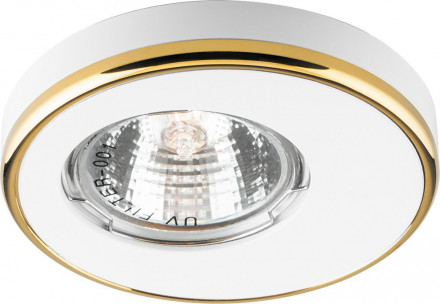 Светильник встраиваемый Feron DL1A потолочный MR16 G5.3 белый-золото