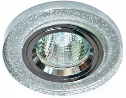 Светильник встраиваемый Feron DL8060-2/8060-2 потолочный MR16 G5.3 мерацющее серебро