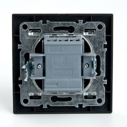 Выключатель 3-клавишный STEKKER  PSW10-9007-03, 250В, 10А, серия Эрна, черный арт.39924