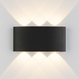 Twinky trio чёрный уличный настенный светодиодный светильник Elektrostandard 1551 TECHNO LED