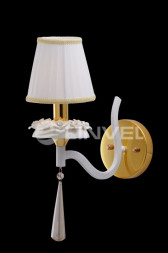Светильник настенный LINVEL LB 8267/1 золото/белая керамика E14 40W L23W15H30