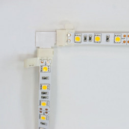 Комплект L коннекторов  с соединителем для светодиодной ленты RGB (5050/10мм), LD186 арт.23133