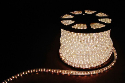 Дюралайт светодиодный Feron LED-F3W 3-х жильный , белый 3000K 2,88Вт/м 72LED/м 50м 220V арт.26120