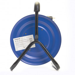 Удлинитель на металлической катушке с/з 4-местный Stekker, PRF02-41-30, 30м, 3*2,5, серия Professional, синий