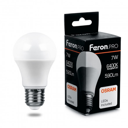 Лампа светодиодная Feron.PRO LB-1007 Шар E27 7W 6400K арт.38025