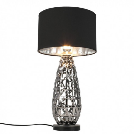 Настольная лампа Omnilux OML-19404-01 Borselli 1хE27х60W хром+черный