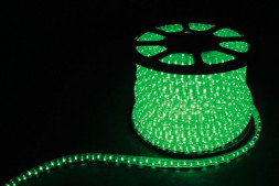 Дюралайт светодиодный Feron LED-F3W 3-х жильный , зеленый 2,88Вт/м 72LED/м 50м 220V арт.26069