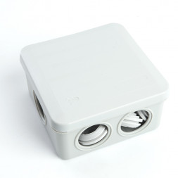 Коробка разветвительная STEKKER EBX10-36-55, 100*100*50мм, 6 вводов, IP55, светло-серая (GE41255) арт.39998