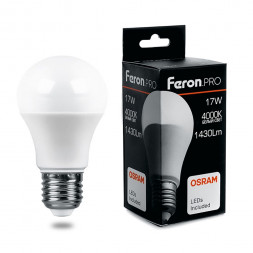 Лампа светодиодная Feron.PRO LB-1017 Шар E27 17W 4000K