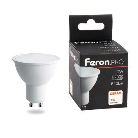 Лампа светодиодная Feron.PRO LB-1610 GU10 10W 2700K арт.38161