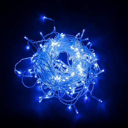 Светодиодная гирлянда Feron CL23 бахрома 5,3м*0,7м + 3м 230V синий c питанием от сети
