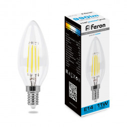 Лампа светодиодная Feron LB-713 Свеча E14 11W 6400K арт.38231
