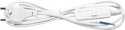 Сетевой шнур с выключателем, 230V 1,9м белый, KF-HK-1 арт.23048