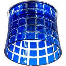 Светильник потолочный, JCD9 35W G9 с синим стеклом, хром с лампой, CD2321 арт.18714