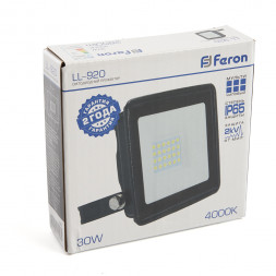 Светодиодный прожектор Feron LL-920 IP65 30W 4000K арт.29495