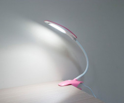 Настольный светодиодный светильник Feron DE1708 5W, розовый