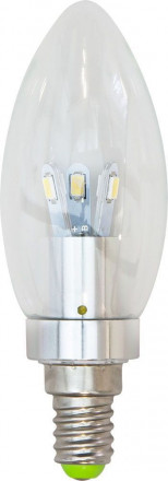 Лампа светодиодная, 6LED(3.5W) 230V E14 4000K хром, LB-70