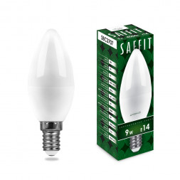 Лампа светодиодная SAFFIT SBC3709 Свеча E14 9W 6400K арт.55170