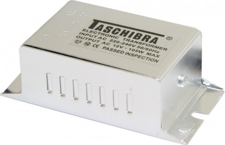 Трансформатор электронный понижающий (TASCHIBRA), 230V/12V 50W, TRA25 арт.21003