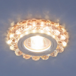 Точечный светодиодный светильник с хрусталем золото Elektrostandard 6036 MR16 GD