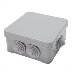 Коробка разветвительная STEKKER EBX10-37-44, 93*93*44мм, 250/380В, 10А, 7 вводов, IP44, светло-серая (КЭМ 5-10-7 (П))