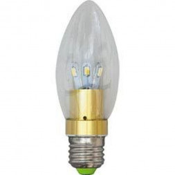 Лампа светодиодная, 6LED(3.5W) 230V E27 4000K матовая золото, LB-70
