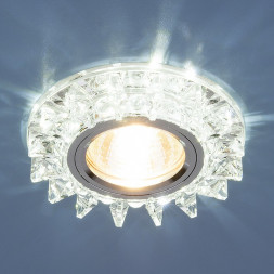 Точечный светодиодный светильник с хрусталем серебро/зеркальный Elektrostandard 6037 MR16 SL