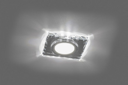 Светильник встраиваемый с белой LED подсветкой Feron 8150-2 потолочный MR16 G5.3 серебристый