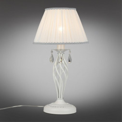 Настольная лампа Omnilux OML-60814-01 Cremona 1хE27х40W Белое серебро