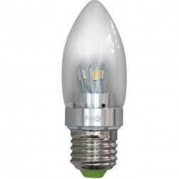 Лампа светодиодная, 6LED(3.5W) 230V E27 2700K хром, LB-70