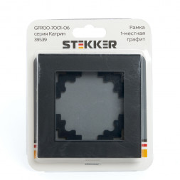 Рамка 1-местная, STEKKER, GFR00-7001-06, серия Катрин, графит арт.39539